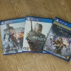 バトルフィールド4、ウィッチャー3、デスティニー ps4のソフトセットのサムネイル