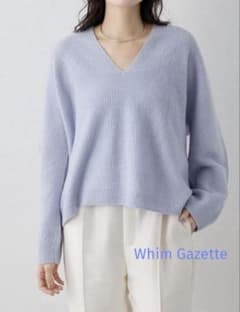 未使用品✨Whim Gazette スリットVホールニット サックスブルー