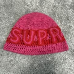 Supreme シュプリーム Crochet Logo Beanie Pink - メルカリ