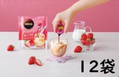 【数量限定品】ストロベリーティーラテ　ネスレ　ポーション　７個入り×12袋のサムネイル