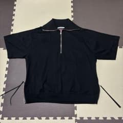 MAISON SPECIAL ハーフジップ Tシャツ ブラック 01のサムネイル