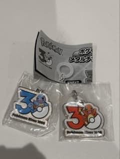 ポケモン 30周年 メタルチャーム ゼニガメ ヒトカゲのサムネイル