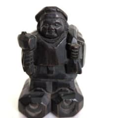 一刀彫り大黒天像円空仏風江戸後期くらいから明治くらい状態良好
