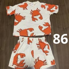 Thumbnail of ZARA キッズ カニ柄 セットアップ Tシャツ ショートパンツ　86 1.５歳