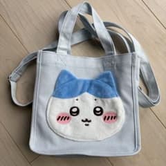 ちいかわ ハチワレ 2WAYキャンバストートバッグ ライトブルーのサムネイル