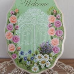 トールペイント作品薔薇のウェルカムボード - メルカリ