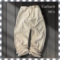 希少！星タグ！Carhartt カーハート ペインターパンツ STN ピ*ツ様 7136/カーハート90's星タグ ダックペインターワークパンツ40x