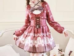 LIZLISA Melty Chocolateワンピーボルドーのサムネイル