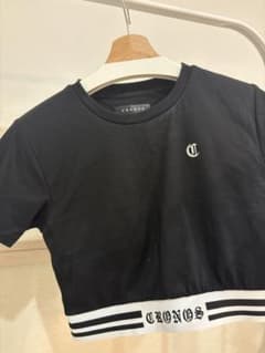 期間限定商品　CRONOS ブラック クロップドTシャツ Lのサムネイル