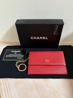 CHANEL シャネル カードケース 財布 キーリング付き レッドのサムネイル