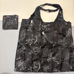 鳥獣戯画 エコバッグ ブラックのサムネイル