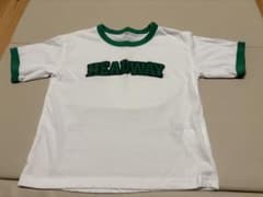 HEADWAY リンガーTシャツ ホワイト グリーン 130のサムネイル
