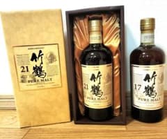 竹鶴21年700ml　＋ 　竹鶴17年 700mlのサムネイル
