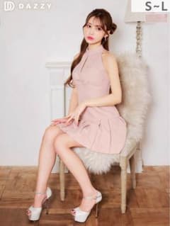 DAZZY 胸元カットアウト プリーツミニドレス Aラインドレスのサムネイル