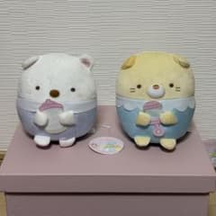 스미코구라시 스미코베비 봉제인형 시로쿠마 고양이 2종 세트