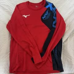 MIZUNO ミズノ 長袖Tシャツ レッド Lのサムネイル