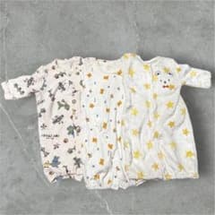 ベビー服 50-60cm まとめ売り 3点セット 秋冬長袖 カバーオール