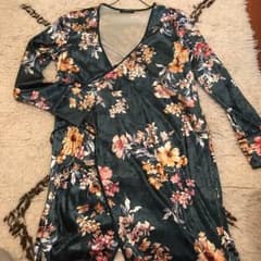 くこ様専用 zara 今季完売 ベロアガウンワンピースのサムネイル