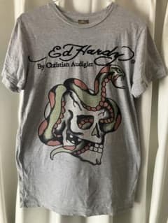 【USA製】Ed Hardy エドハーディー　スカル スネーク Tシャツ Sのサムネイル