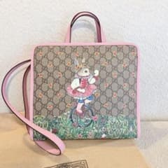 GUCCI ×ヒグチユウコ トートバッグ チルドレンズ うさぎ柄 グッチ ヒグチユウコ チルドレンズ2WAYトートバッグ うさぎ GUCCI