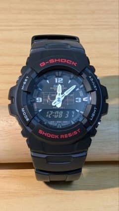 【稼働品】CASIO G-SHOCK G-100 〈ブラック〉新品ベゼル交換済みのサムネイル