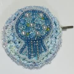 ⁂  くらげ　⁂  ビーズ刺繍　⁂  ヘアピン　⁂のサムネイル