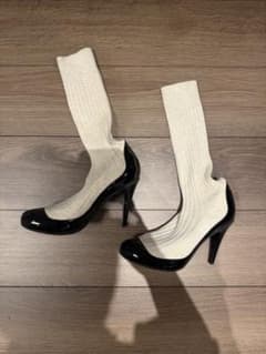 シャネル！CHANEL ソックスパンプス！美品！38 紗栄子 シャネル！CHANEL ソックスパンプス！美品！38 紗栄子 - メルカリ