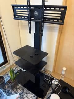 テレビスタンド ブラック 高さ調整可能のサムネイル