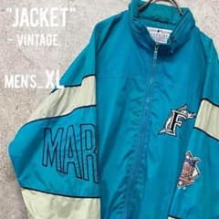 レア○90s《スターター》MLBマーリンズ 刺繍ナイロンジャケット/メンズ