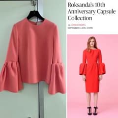 〓ROKSANDA〓 PINK ベルスリーブ/BIGカフ トップ - メルカリ
