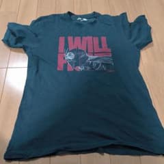 신 가면 라이더 I WILL FIGHT T 셔츠 L 사이즈 다크 그린