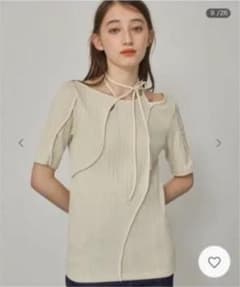 PUBLIC TOKYO ランダムリブハーフスリーブホールTシャツのサムネイル