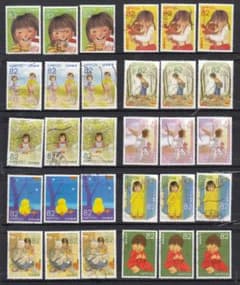 【使用済み切手】童画のノスタルジー・第３集・林明子・１０種×３組・３０枚のサムネイル