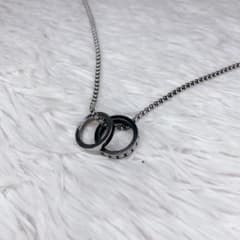 DIESEL ディーゼル メンズ ダブルリングネックレス 56〜61cm - メルカリ