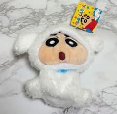 태그 첨부 미사용품 크레용 신짱 체인 봉제인형 마스코트 시로