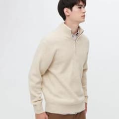 UNIQLO スフレヤーンハーフジップセーターのサムネイル