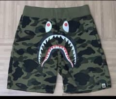 ★美品★激レア★ APE シャーク ハーフパンツ L スウェットパンツ ショーツのサムネイル