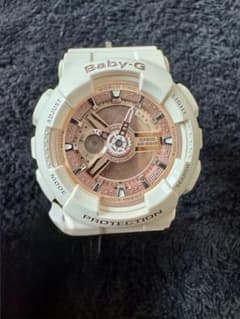 CASIO Baby-G 腕時計 本体 ホワイト ローズゴールド - メルカリ
