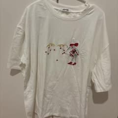 XU・SE 刺繍 半袖Tシャツ ホワイトのサムネイル