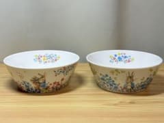 ピーターラビット ボウル 2個セット 陶器製　yamakaのサムネイル