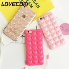 【送料無料】ぷくぷくハート　iPhone7ケースのサムネイル
