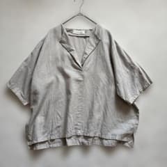24年モデル✨美品✨エヴァムエヴァ evameva リネン　プルオーバーシャツ 24年モデル✨美品✨エヴァムエヴァ evameva リネン プルオーバーシャツ