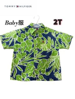 baby服☆値下げ交渉◎TOMMY HILFIGER☆ 葉柄シャツ 2Tのサムネイル