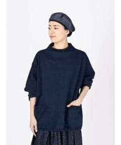 美品】45R デコボコ天竺の908馬Tシャツ 長袖 プルオーバー インディゴ
