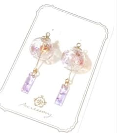 風鈴ピアス✨️ゴールド紫陽花　あじさいのサムネイル