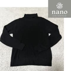 nano universe ナノユニバース リブタートルネックニットブラック Sのサムネイル