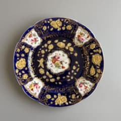 英国製アンティーク　1880年代　コールポート　金彩コバルト　名窯【稀少品】 英国製アンティーク 1880年代 コールポート 金彩コバルト 名窯【稀少品