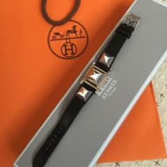 エルメス メドール 黒xシルバー  レア 時計のサムネイル