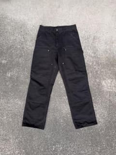 Carhartt Wipブラック ダブルニー ワークパンツ w28 - メルカリ
