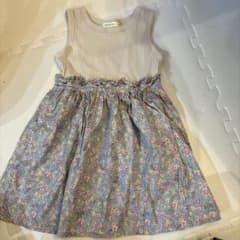 BEAMS mini 花柄ノースリーブワンピース 110cm